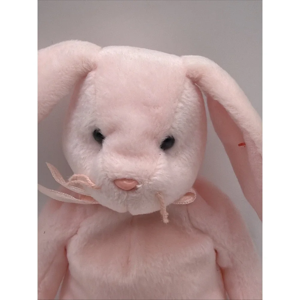 TY Beanie Baby - HOPPITY the Pink Bunny (8 inch) - MWMTs‎ Stuffed Animal Toy